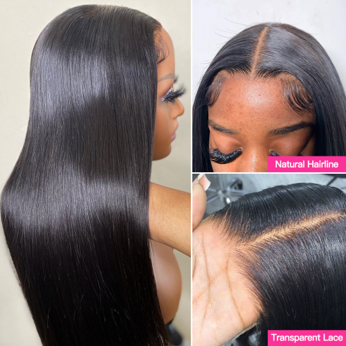 Virgin Human Hair 13x4 Straight Lace Front Wigs 180% Density | Human Hair Wig | Lace Front